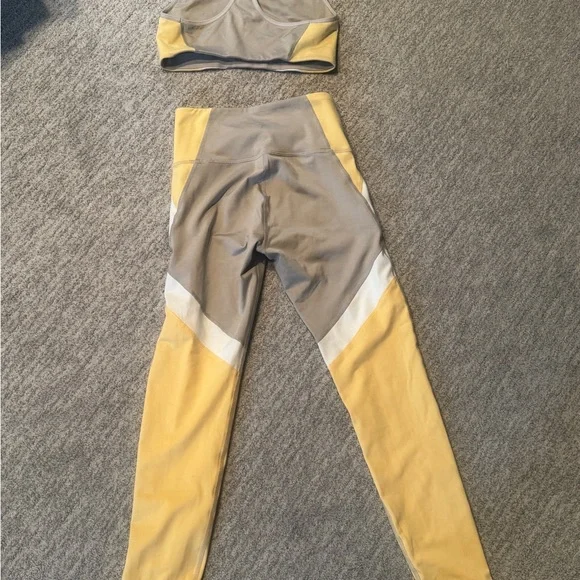 Gray and Yellow Women's Workout Set - Picture 2 of 3